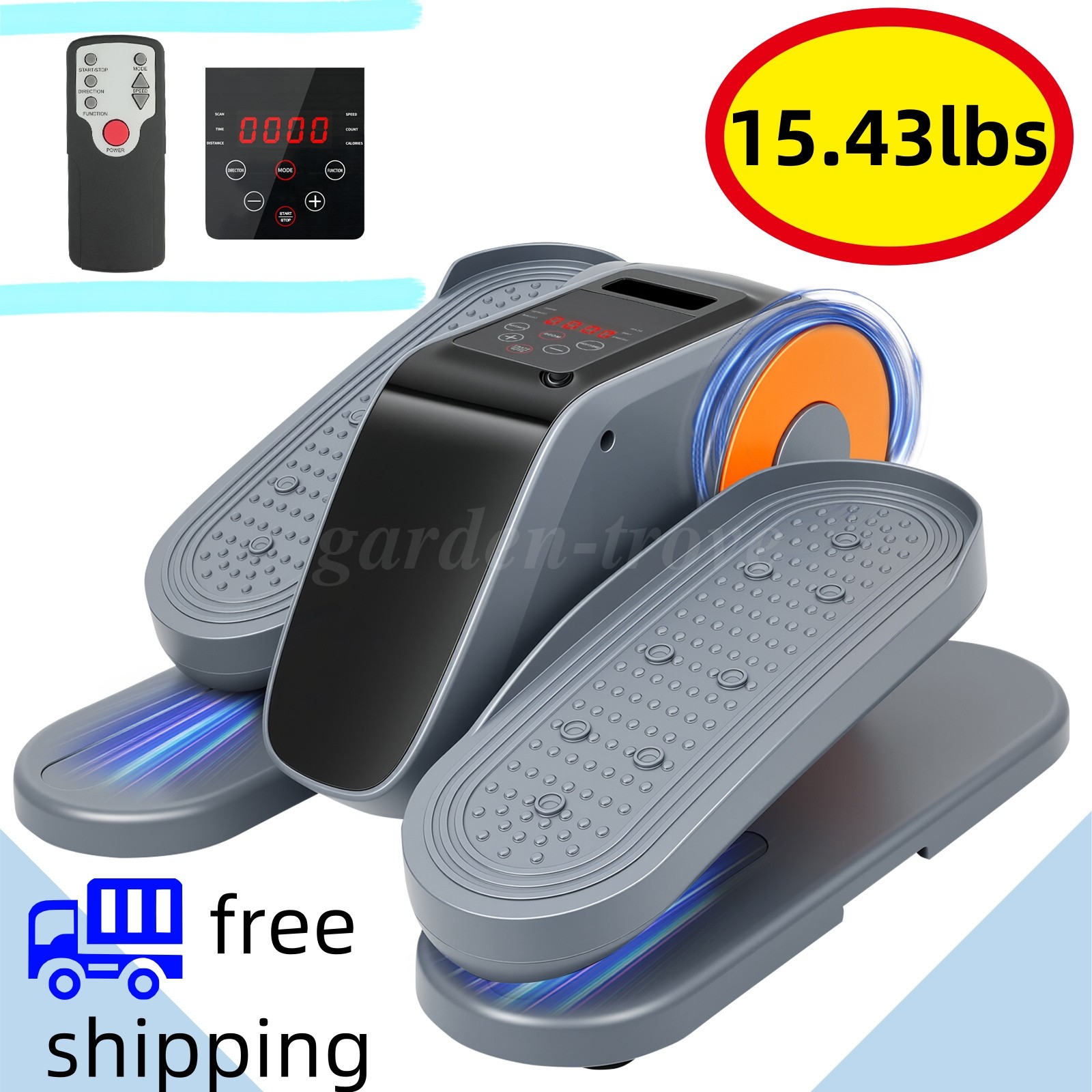 Under-Desk Elliptical Machine, 12 Manual Modes, 3 Auto Modes, Ideal for Fitness