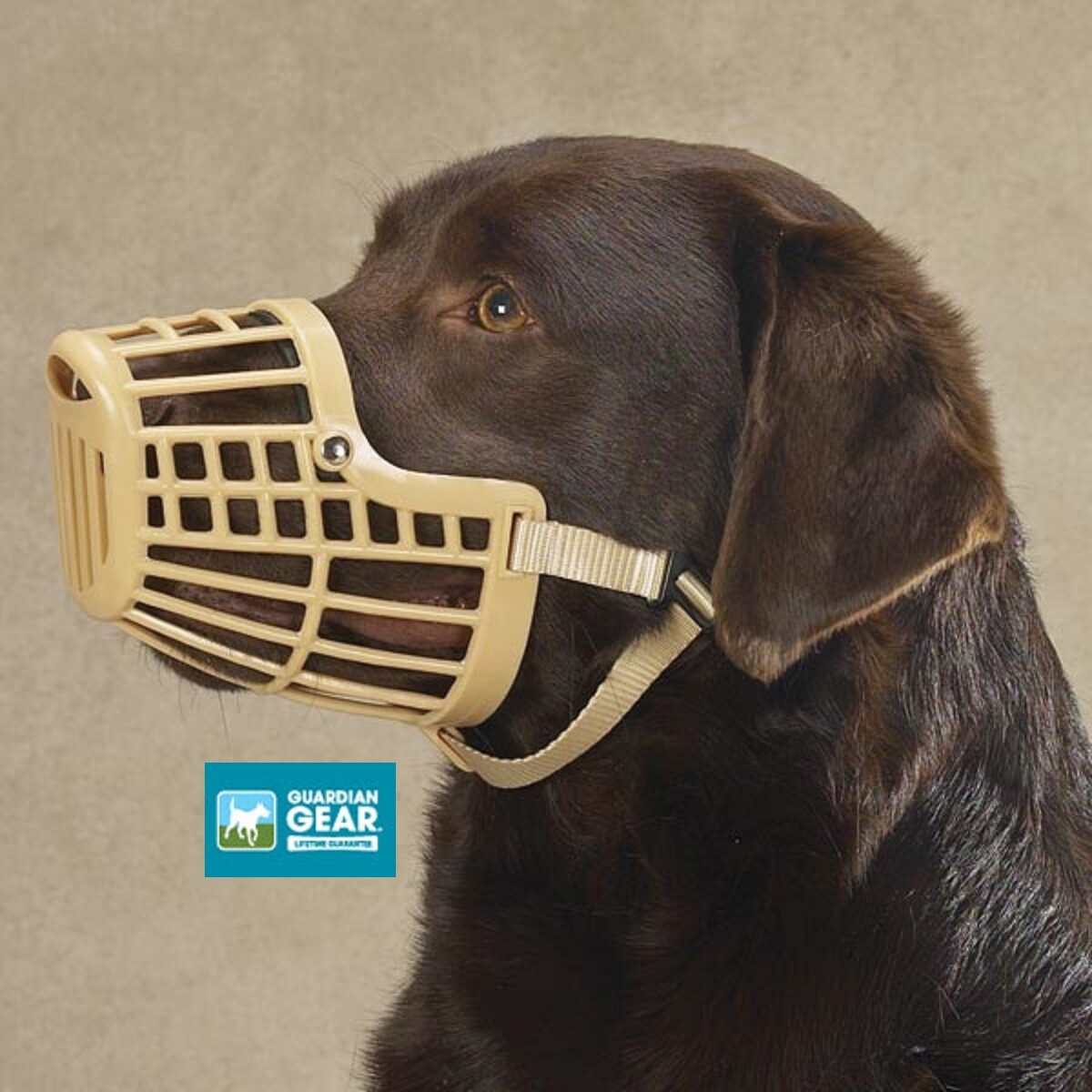 Guardian Gear LARGE DOG BASKET MUZZLE Quick Fit/Release Adjustable Train Safety
