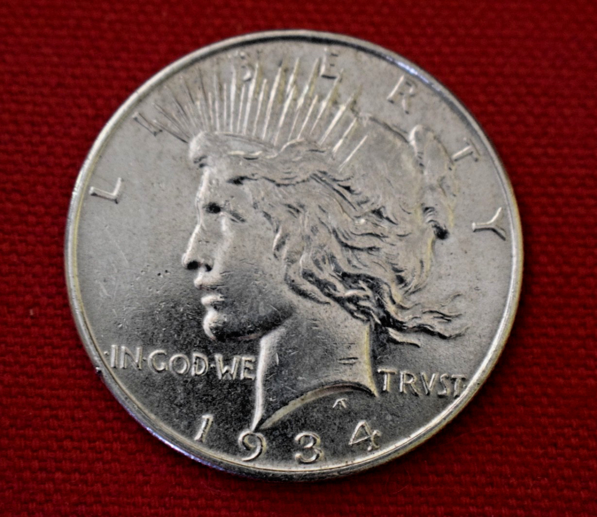 1934 Silver Peace Dollar AU