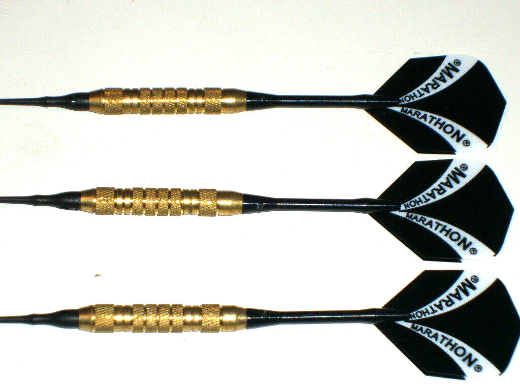 Soft Tip Darts Used, 15 Gram Brass with New Aluminum Shafts and Flights #3004