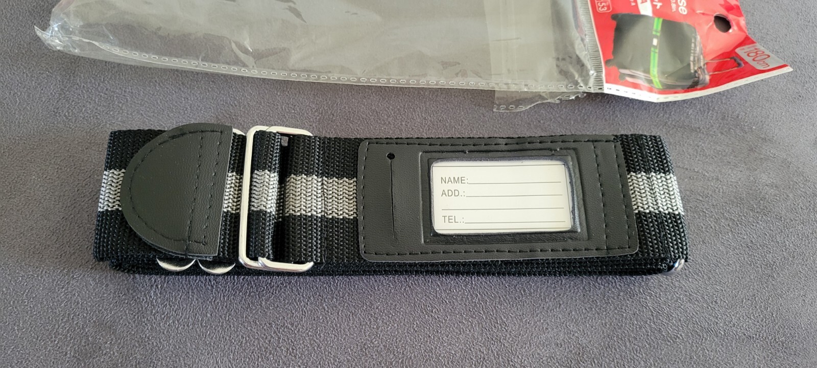NEW Luggage Black Security Strap Adjustable Belt 180 CM
