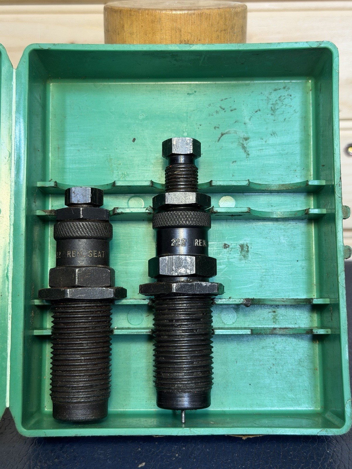 Vintage Texan 222 Remington Two Die Set & Box Reloading Dies