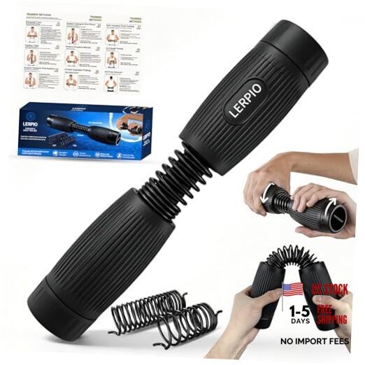 Forearm & Wrist Strength Trainer, Adjustable Resistance Forearm Exerciser Black