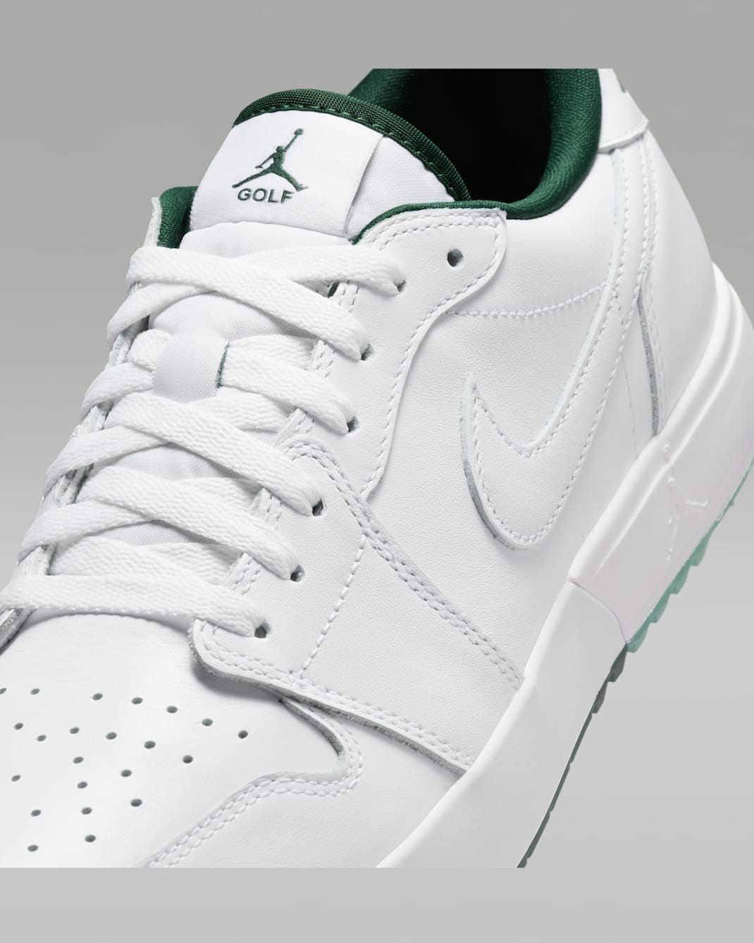 NIKE Air Jordan 1 Low G Spikes IQ3417-100 White Fur Black White Golf