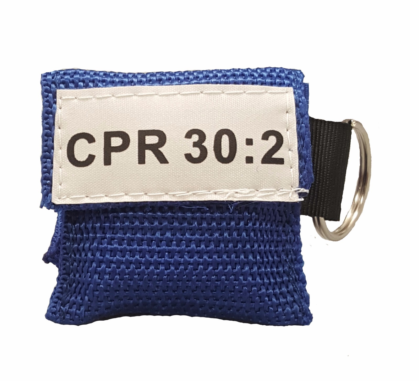 50 Blue CPR Mask Keychain Face Shield with GLOVES imprinted CPR 30:2