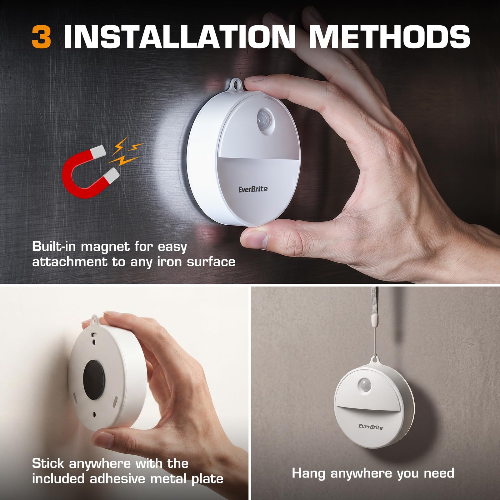 EverBrite LED Motion Sensor Night Light, Automated On & Off, Cool White Motion A