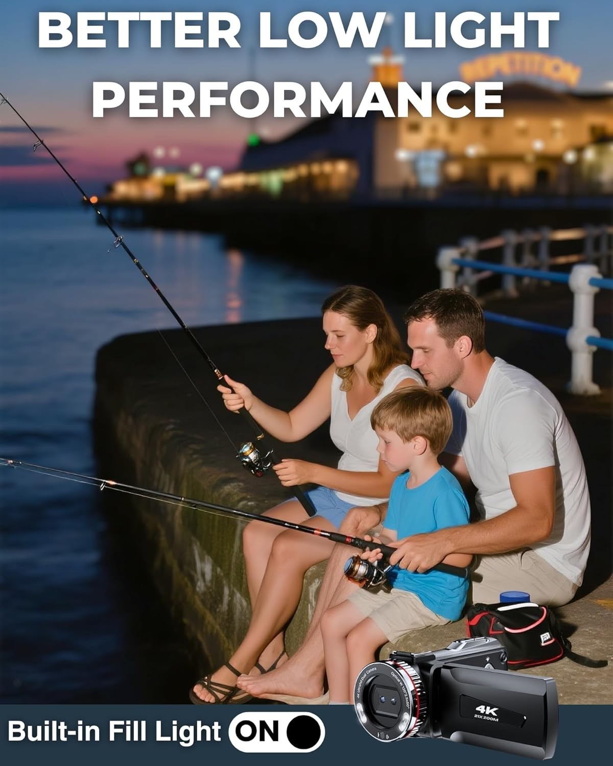 4K 60FPS Video Camera HDMI & Mic Rotatable Screen