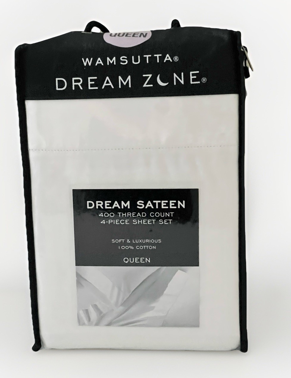 Wamsutta Dream Zone Queen Sheet Set 400 TC Dream Sateen White 4pc