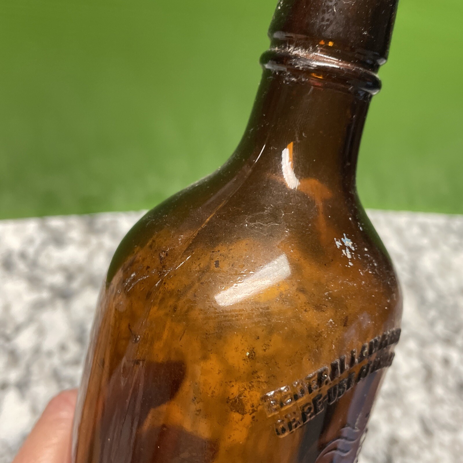 Old Vintage Brown Whisky Bottle