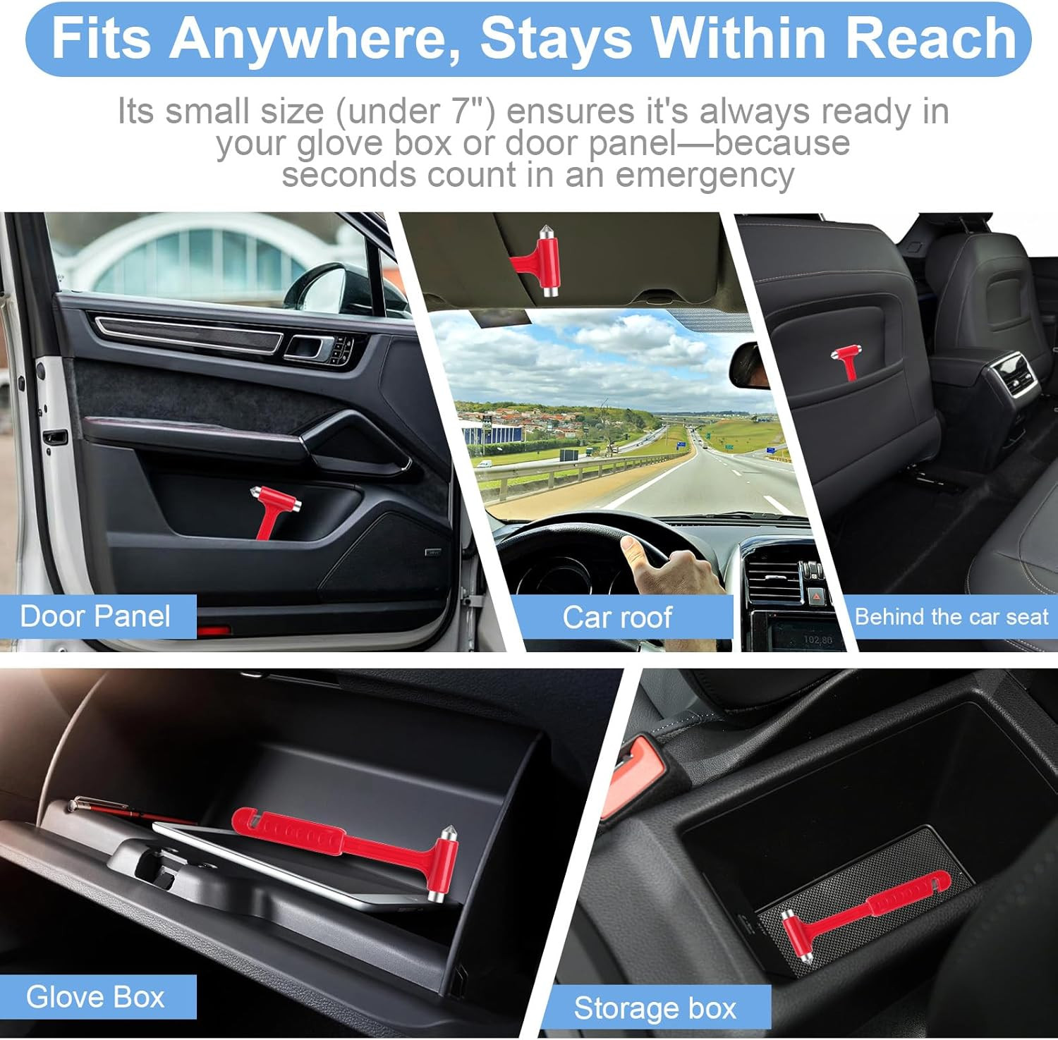 2-Pack Car Glass Window Breaker and Seatbelt Cutter, Emergency Escape Tool fo...