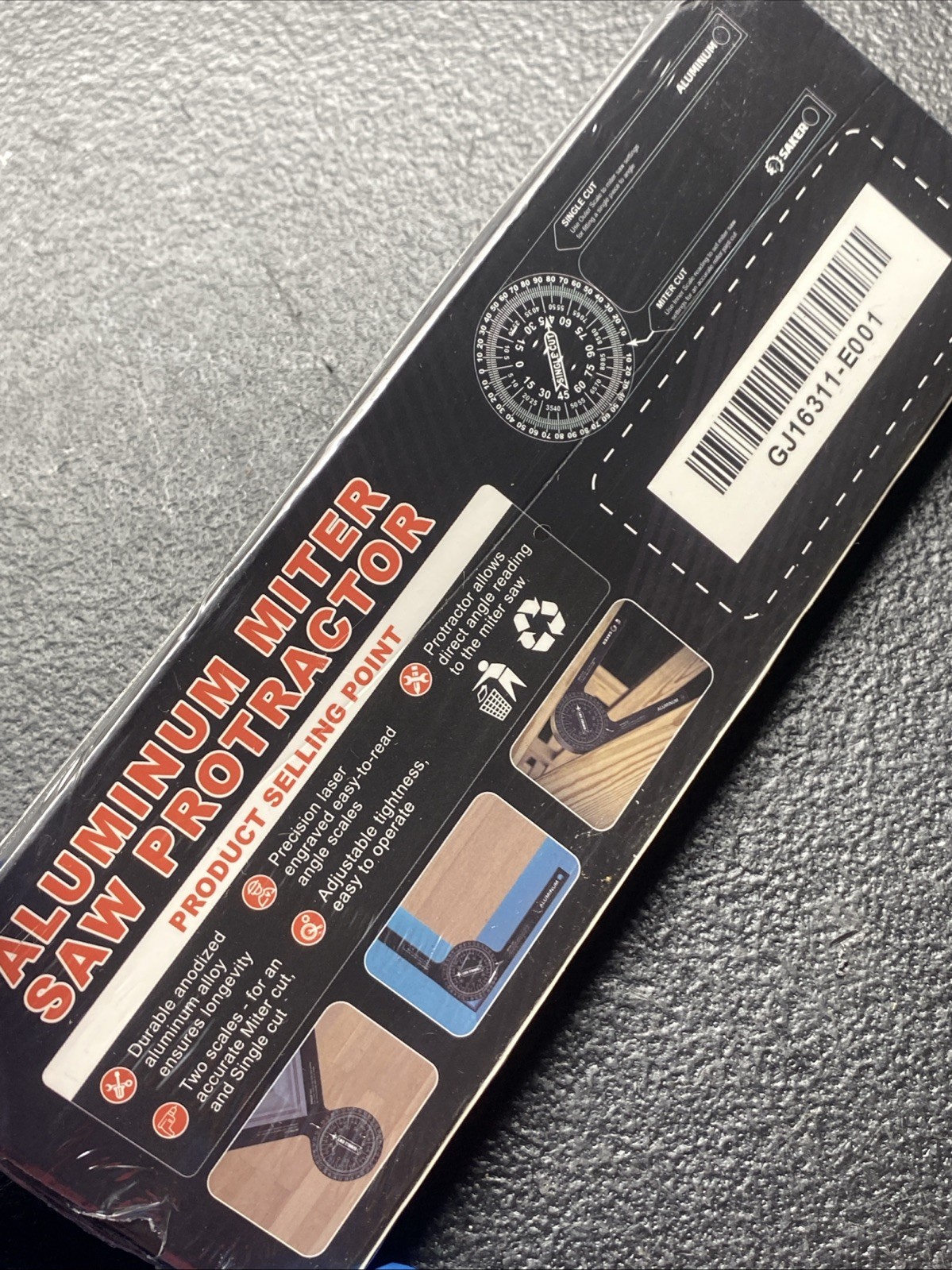 ALUMINUM MITER SAW PROTRACTOR BY SAKER