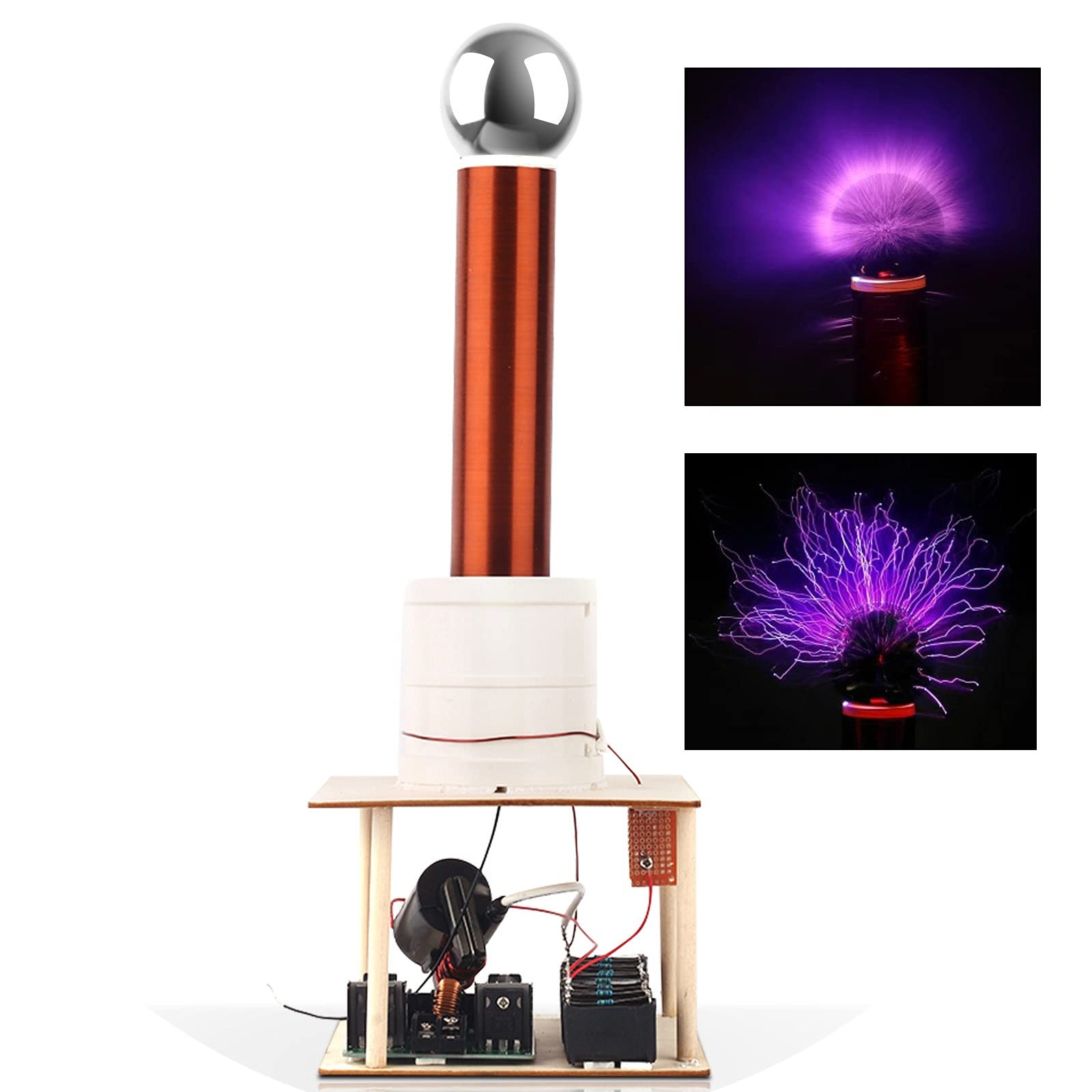 Tesla Coil DIY Kit, PEMENOL Touchable Plasma Ball Spark Gap Arc Generator