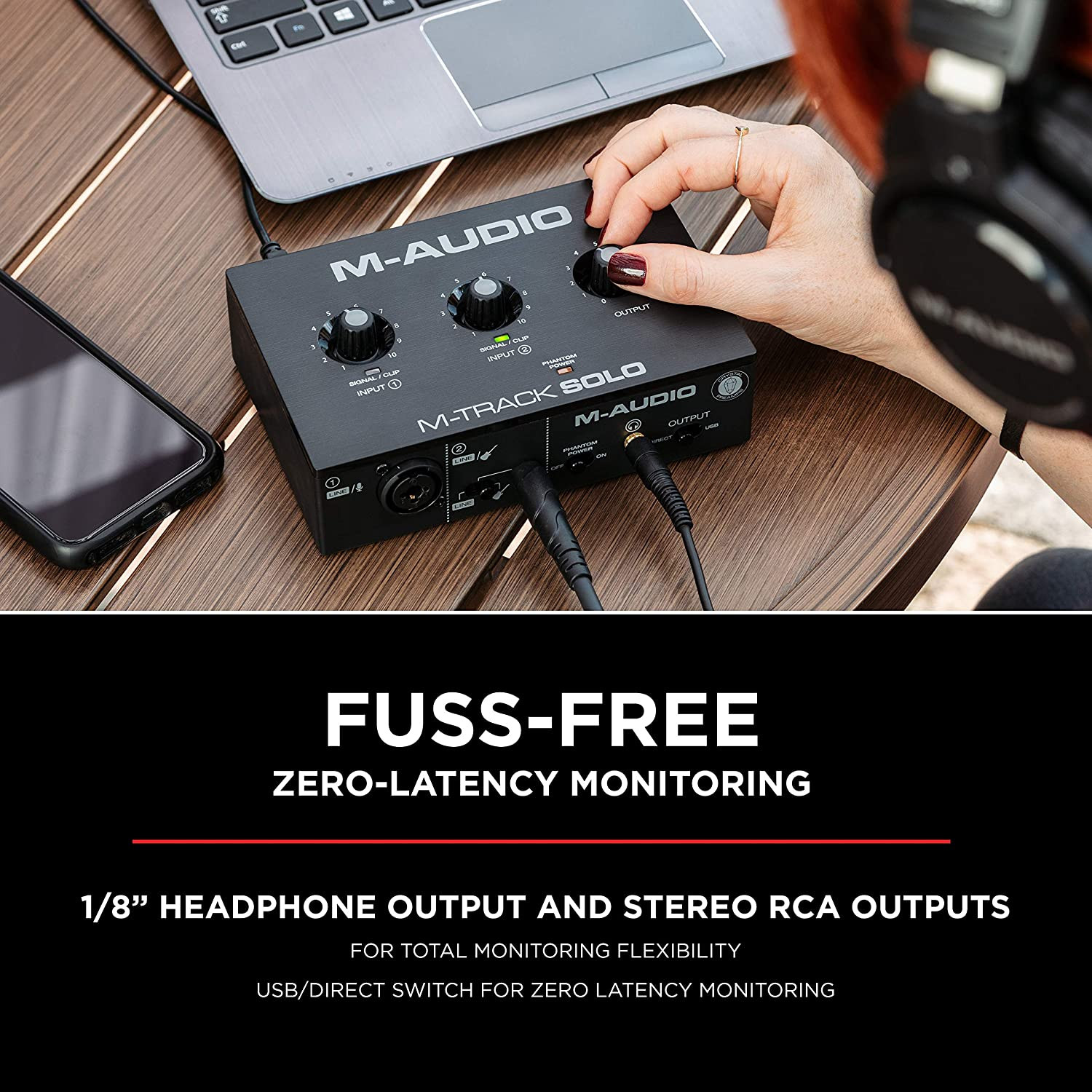 M-Track Solo USB Audio Interface with XLR Input plus over Ear