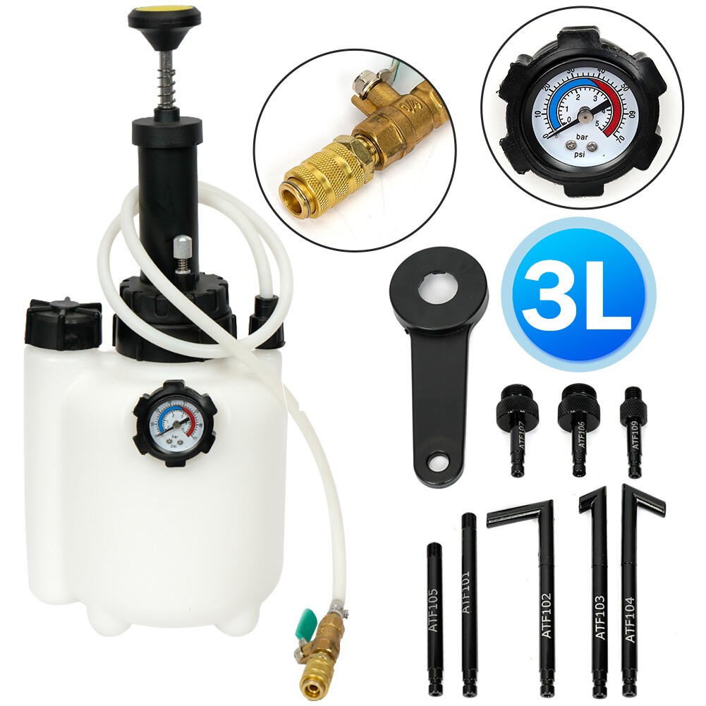 3L Transmission Oil Filling System Fluid Pump Manual Tool With 8pc ATF Adaptors