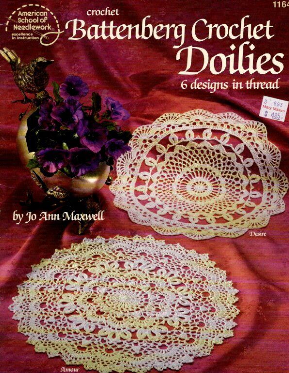 ASN CROCHET BATTENBERG CROCHET DOILIES 6 DESIGNS IN THREAD