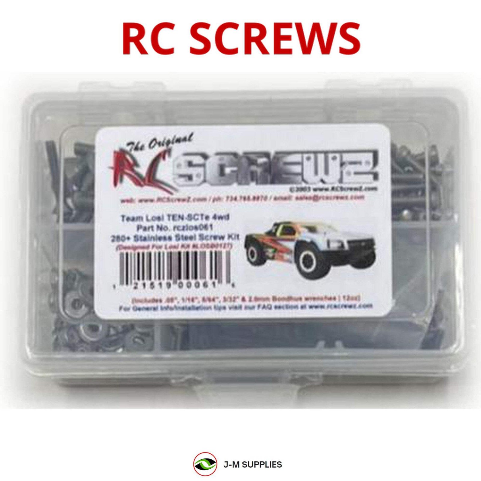 RCScrewZ Metric Stainless Screw Kit los061m for Losi TEN-SCTE 4wd LOSB0127 | SET