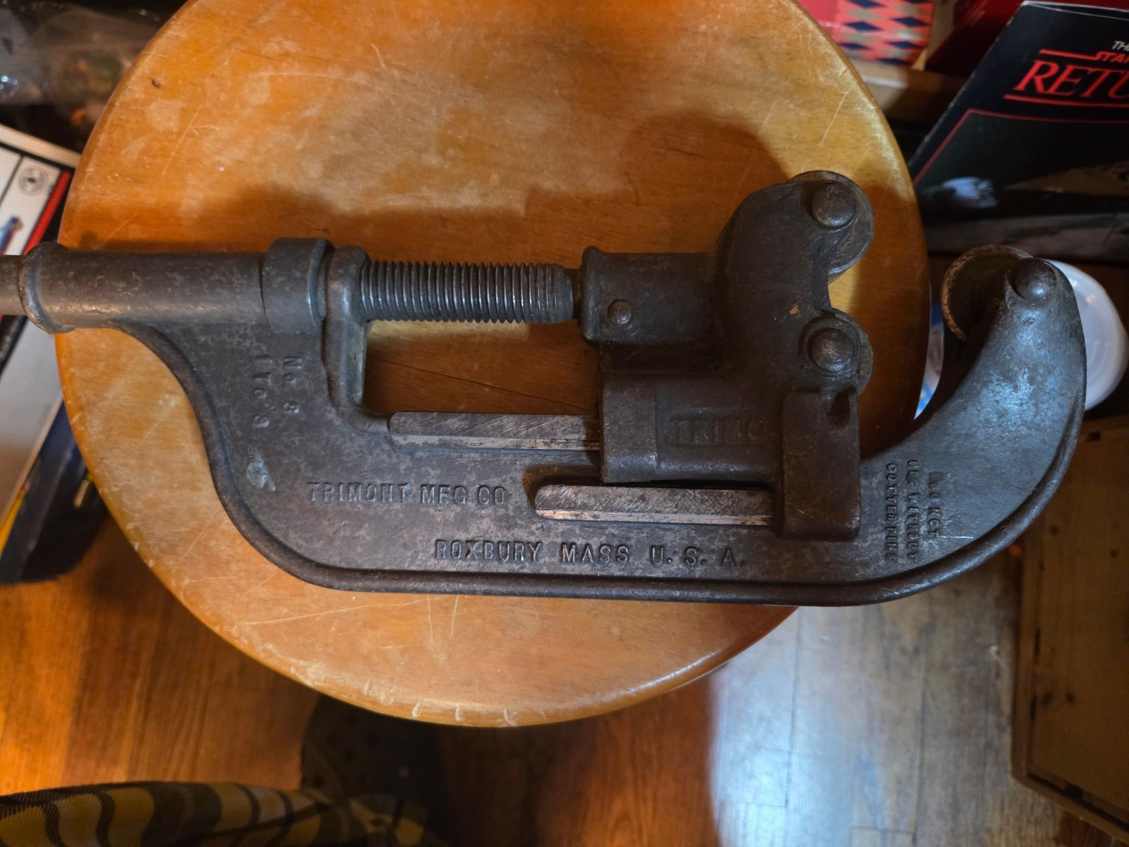 Vtg. Trimo No. 3 Pipe Cutter Trimo Mfg Co. Roxbury Mass. 1" to 3" Nice!