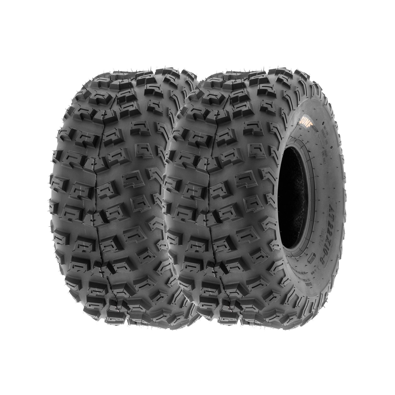 [Set of 2] SunF 22x10-8 22x10x8 ATV UTV A/T Knobby Race Replacement 6 PR Tube...