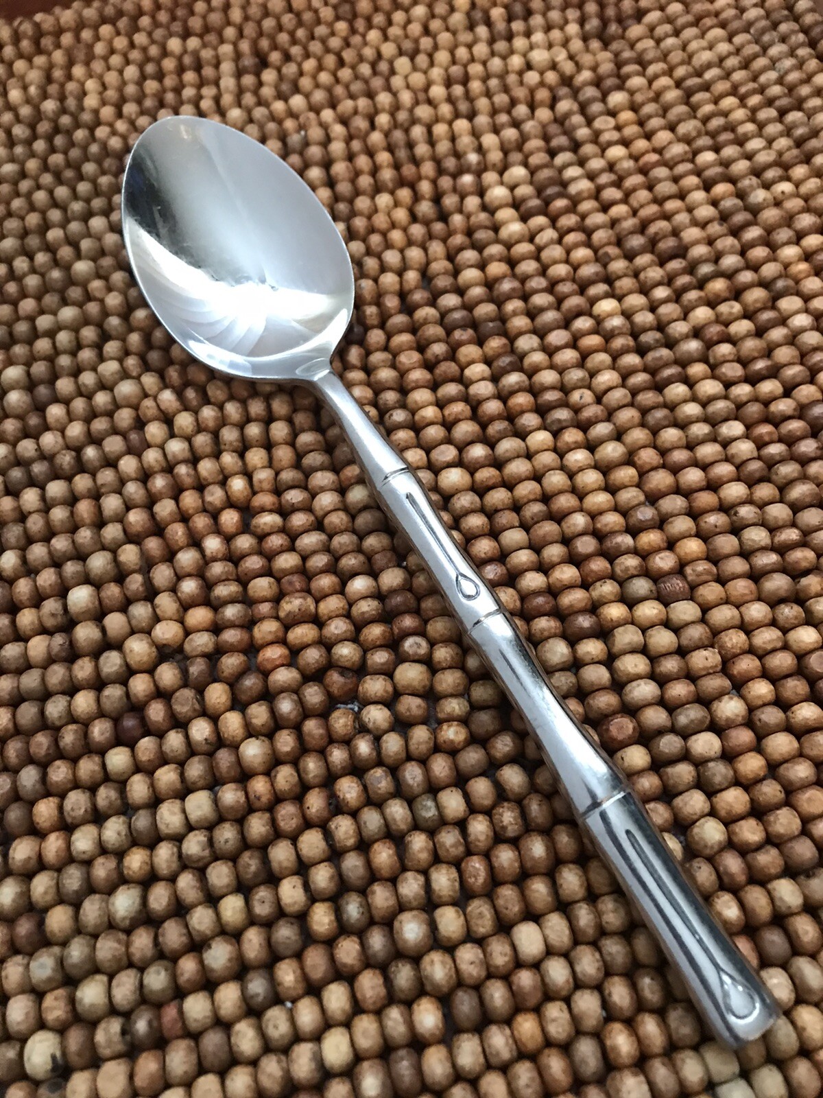 Hampton Silversmiths Stainless 3~Sections BAMBOO Place Soup Spoon 7.75”