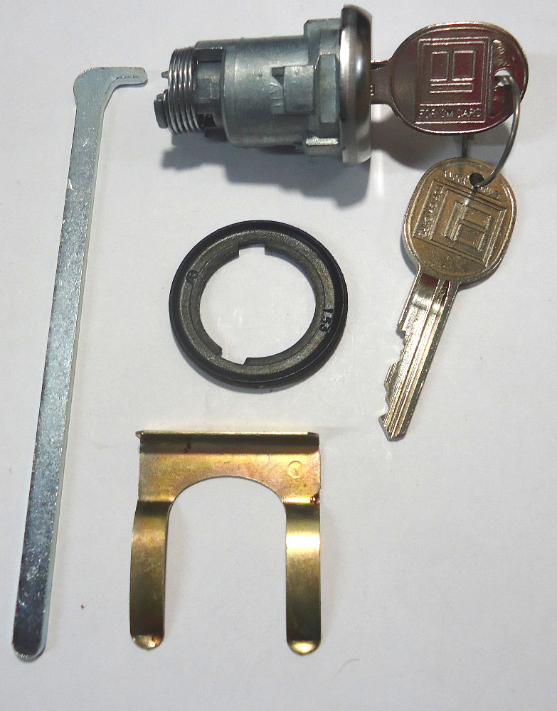 NEW Chevrolet GM Chrome Trunk/Deck/Boot Lock Key Cylinder W/ 2 Keys To Match