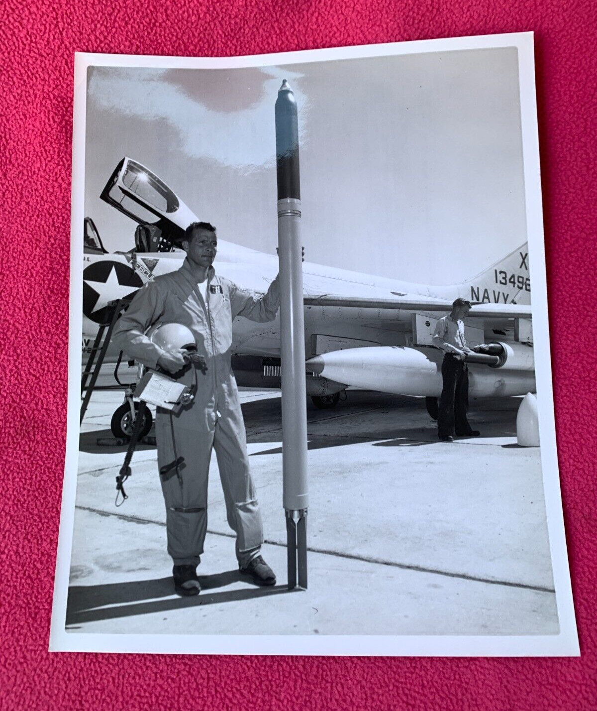 NASA real PHOTO missile ZUNI ROCKET warhead AIR TO AIR commander US NAVY jet X-4