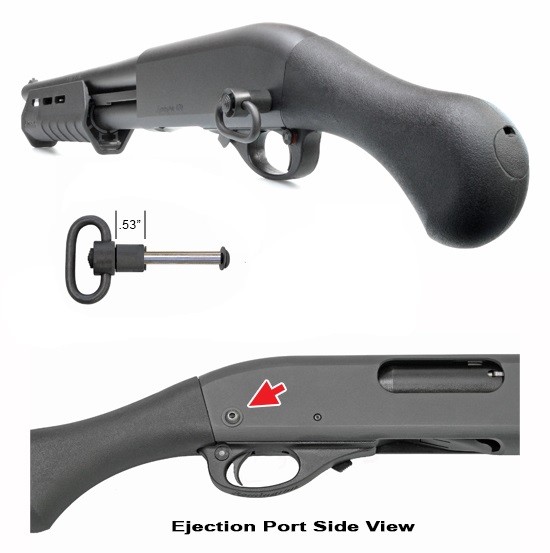 GG&G GGG-1995 Remington 870 TAC-14 QD Rear Sling Attachment w/ 1.25 Std Swivel