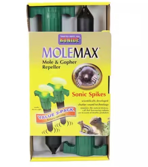 Molemax Mole & Gopher Repeller Sonic Spike Bonier Pack Of 2