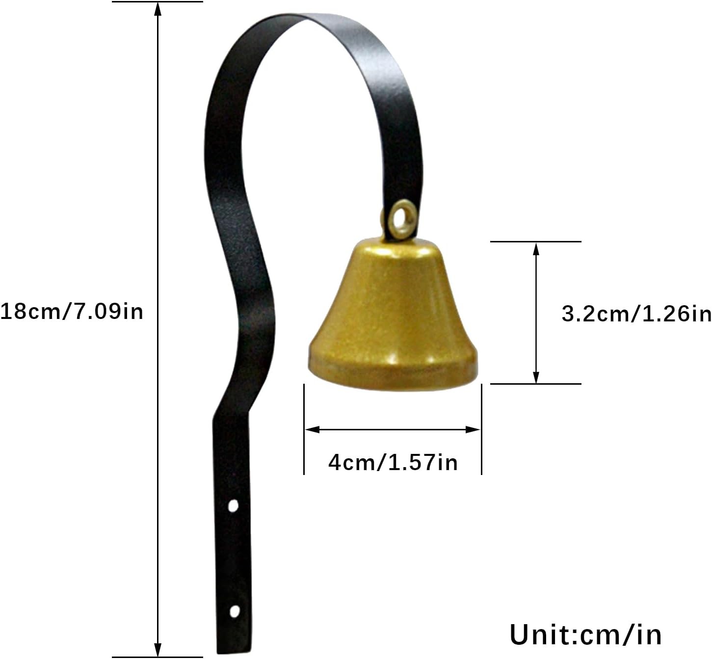 2Pcs Metal Dog Doorbell, Shopkeepers Doggy Training Bell Wall Mounted for Hom...