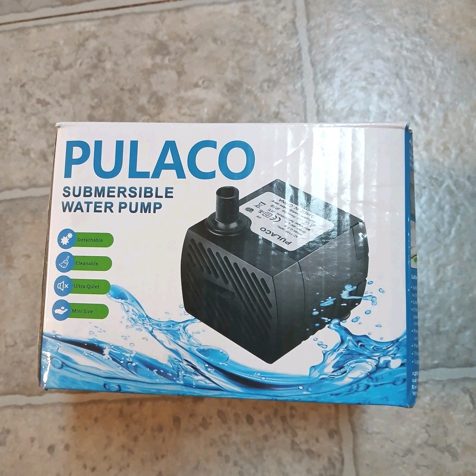 Fish Tank Pump Mini Submersible Pump PL-128 Open Box 5w 95GPH Hydroponics