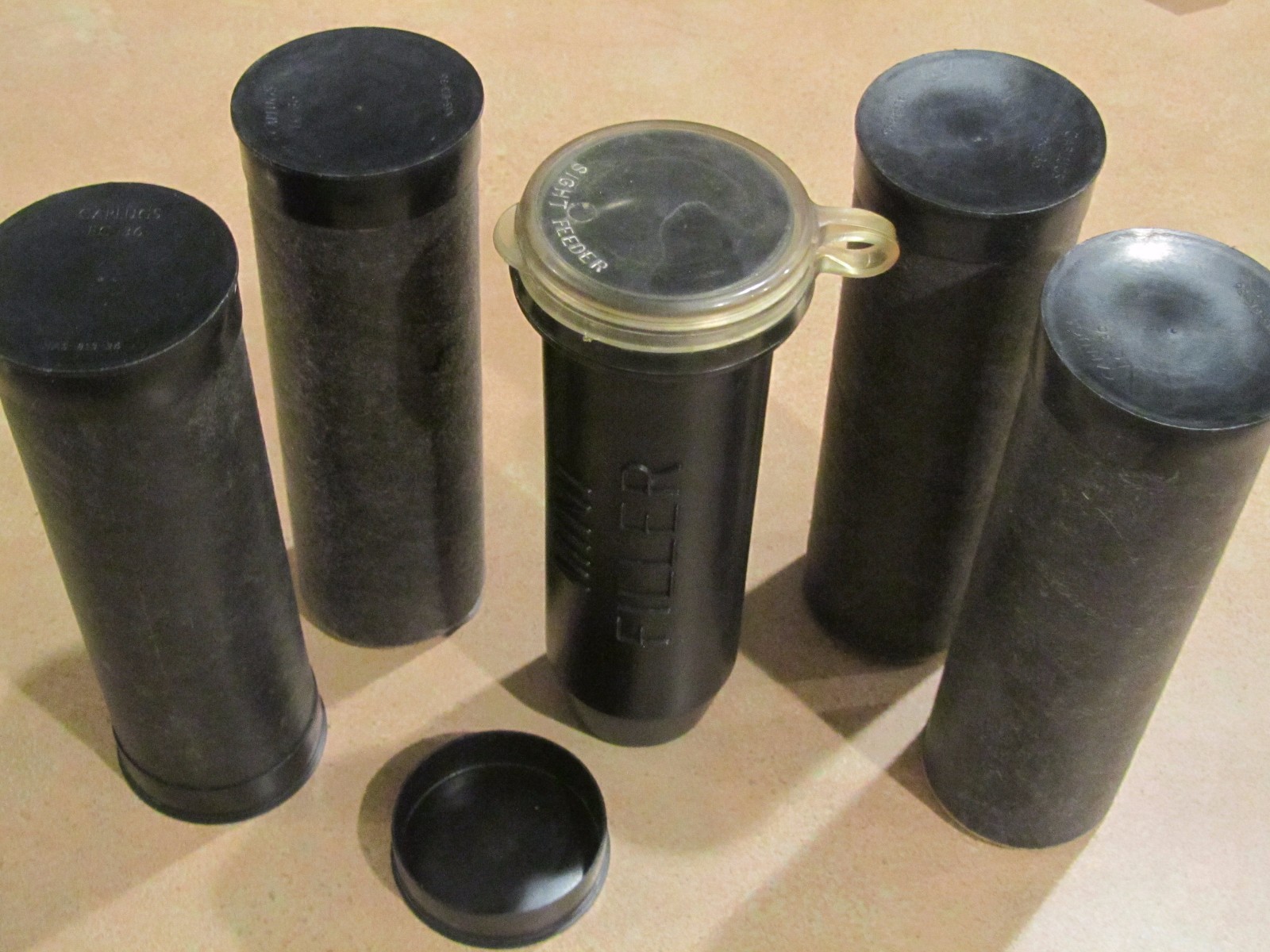 5 Paintball Round Canisters Packs Pods Tubes