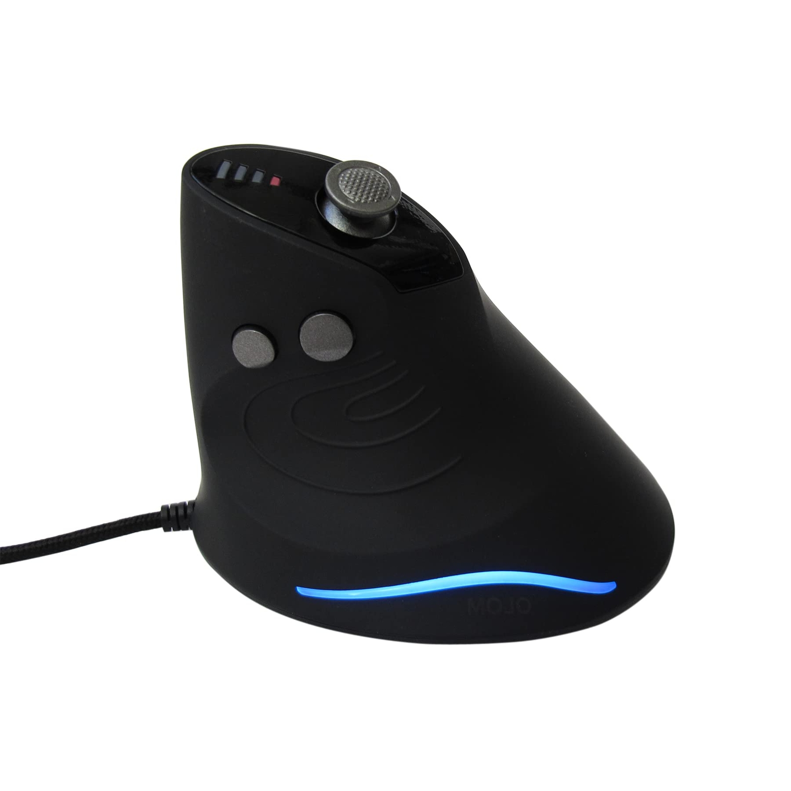MOJO Silent Vertical Gaming Mouse - Ergonomic Mouse for PC Gaming w/ 4 Direction