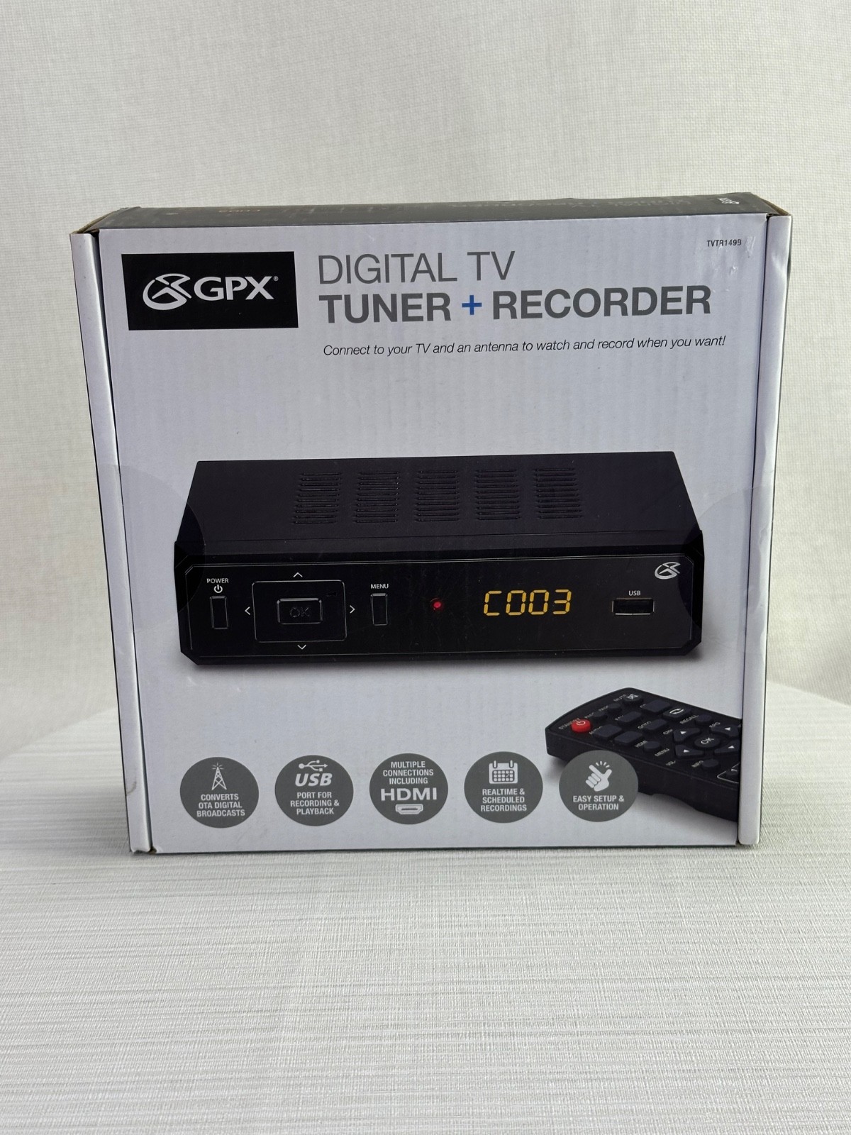 GPX Digital TV Tuner Recorder TVTR149B HDMI USB Converter Sealed Free Shipping