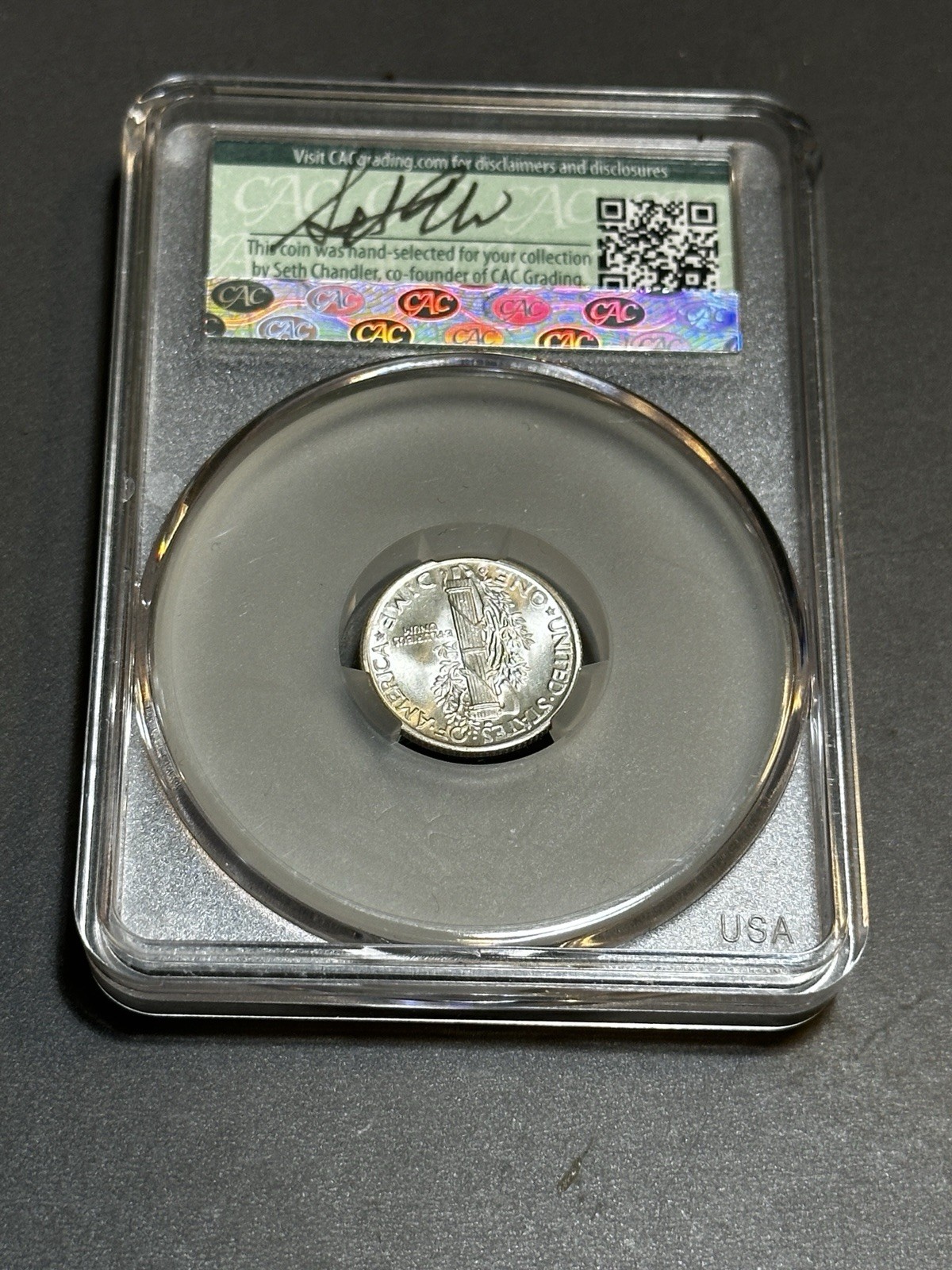 1938-D Mercury Silver Dime MS67 CACG WitterBrick