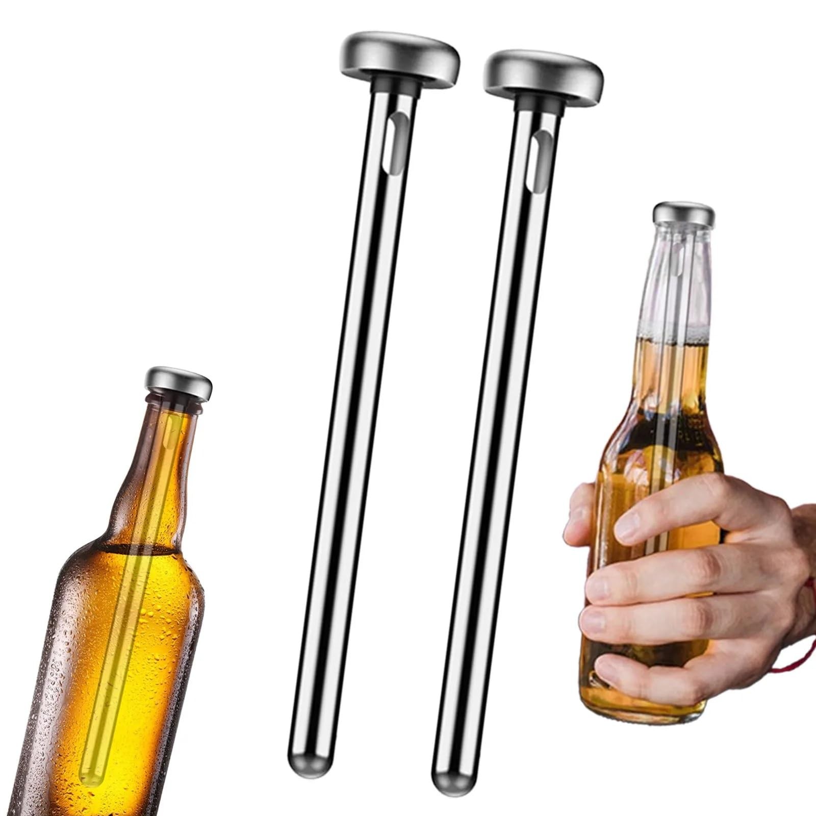 2pcs Ice Tray Stick Stainless Steel Beer Chiller Sticks Keep Bottles Ice Cold...