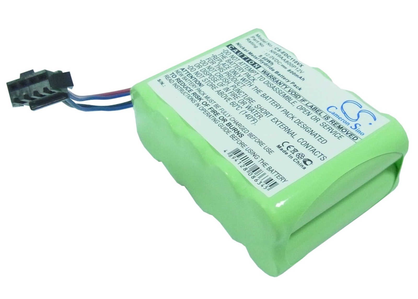 800mAh 9.6Wh Battery for Ricambi Robot Aspiratore Imetec