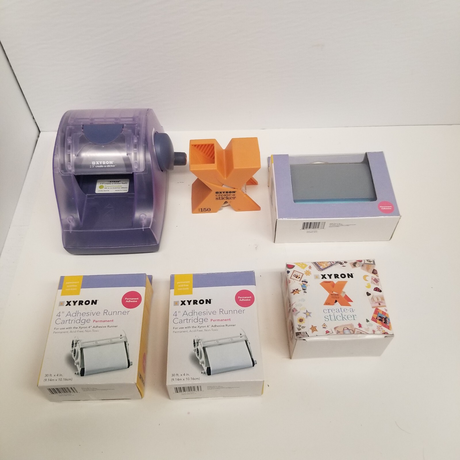 Xyron Create A Sticker Lot, 2.5" Machine, 4" Adhesive Runner, 2 Model 150s
