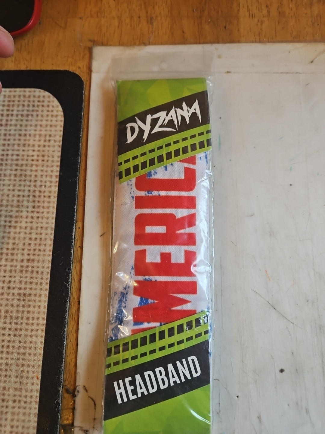 Dyzana Headband Paintball Head Band One Size Fits Most New In Package White Red