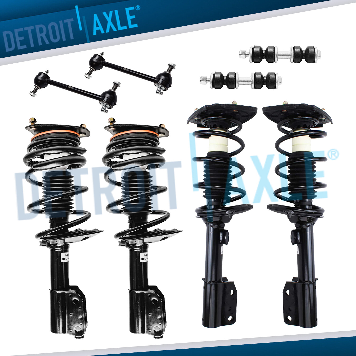 Front Rear Strut w/Coil Spring Sway Bar Kit for 2000-2007 Chevrolet Monte Carlo
