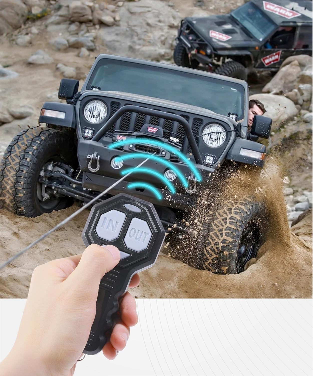 Winch Accessories,Car Accessories 5 Wire Winchs Controller,Towing Winch Remot...