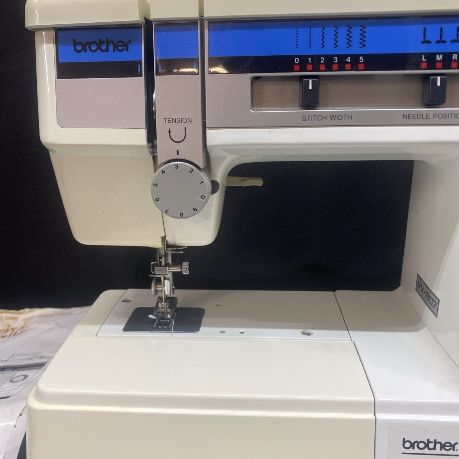 Brother VX-807 Sewing Machine With Box Manual & Foot Pedal