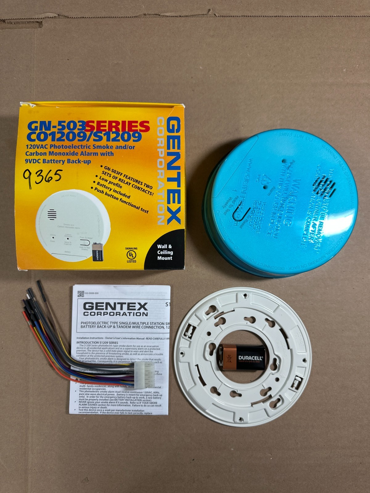 GENTEX GN-503 SERIES CO1209/S1209