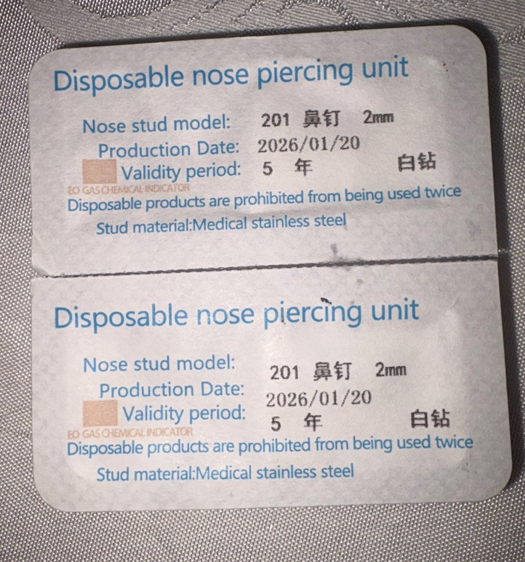 Nose Piercing - 2 Pack Self Nose Piercing Kit Unit Disposable Nose Piercing
