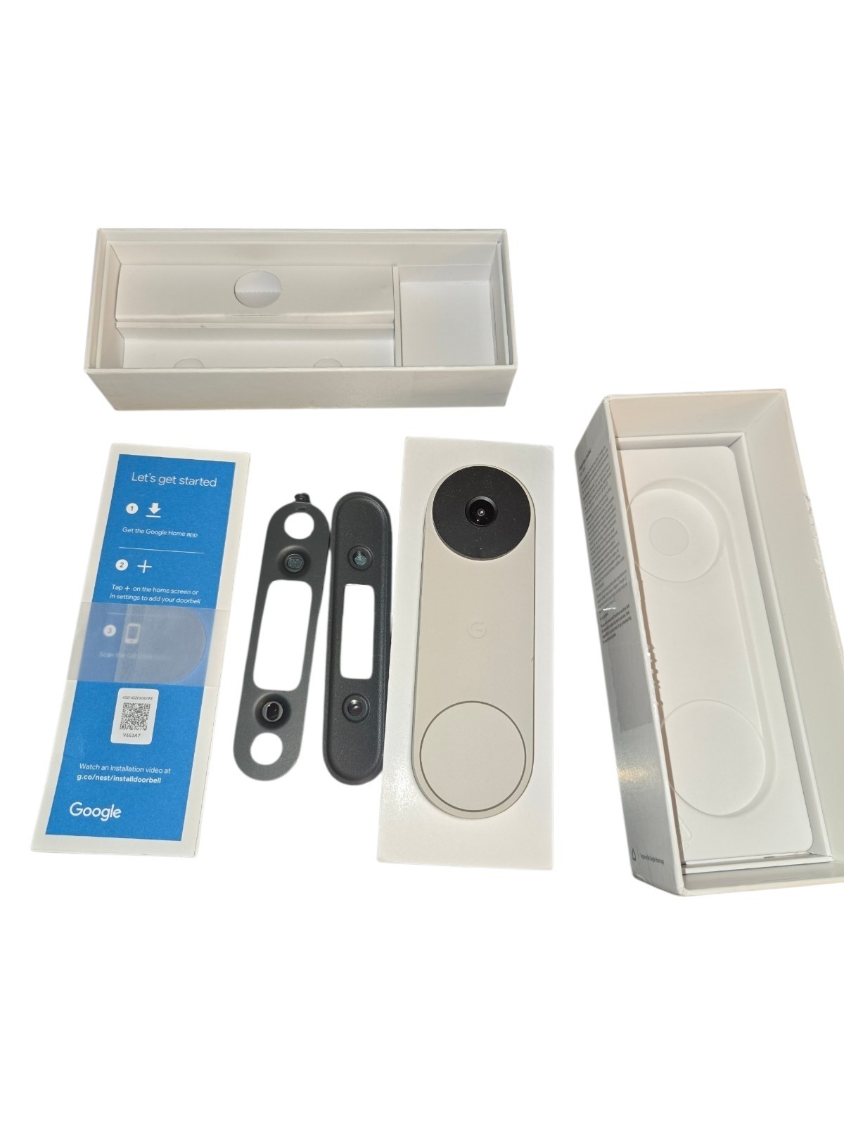 Google Nest Doorbell (Wired, 2nd Gen)- Smart Wi-Fi Video Doorbell Camera - Linen