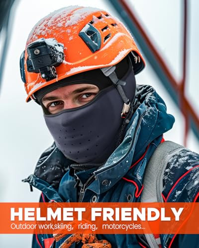 Winter Ski Mask Fleece Balaclava with Movable Deisgn for Men Women 1 Dpblue