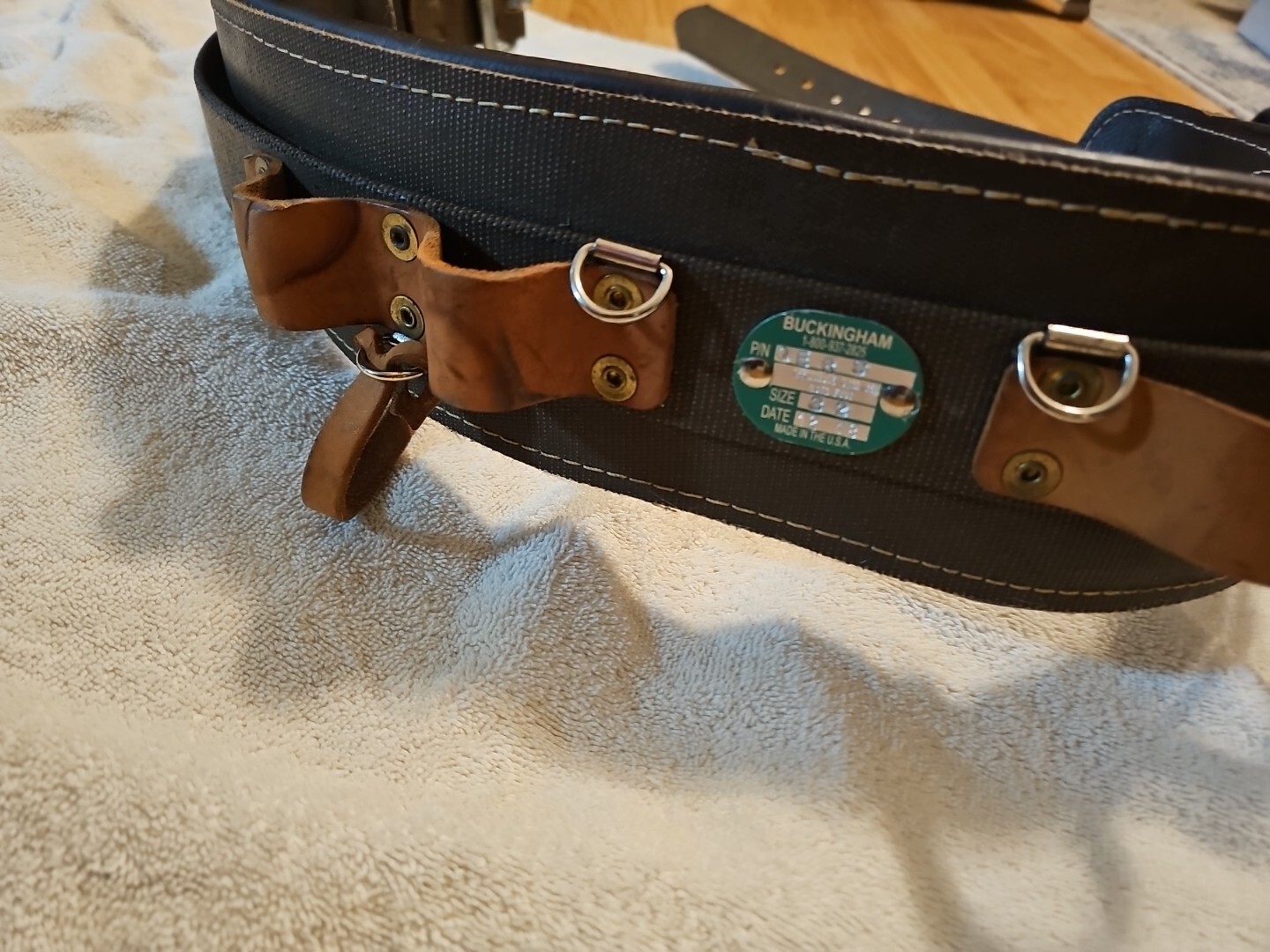 Buckingham Leather Pole Climbing Lineman Safety Belt Size 32