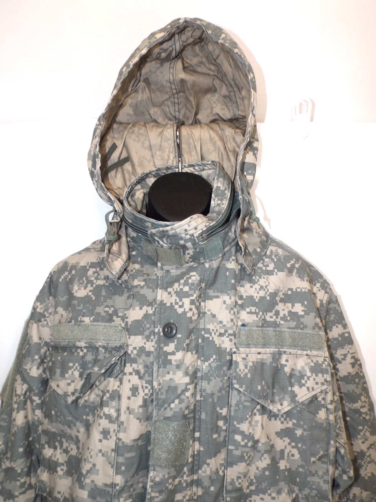 US Military Cold Weather UCP Heavy Field Coat & Hood - Size: SMALL - REG