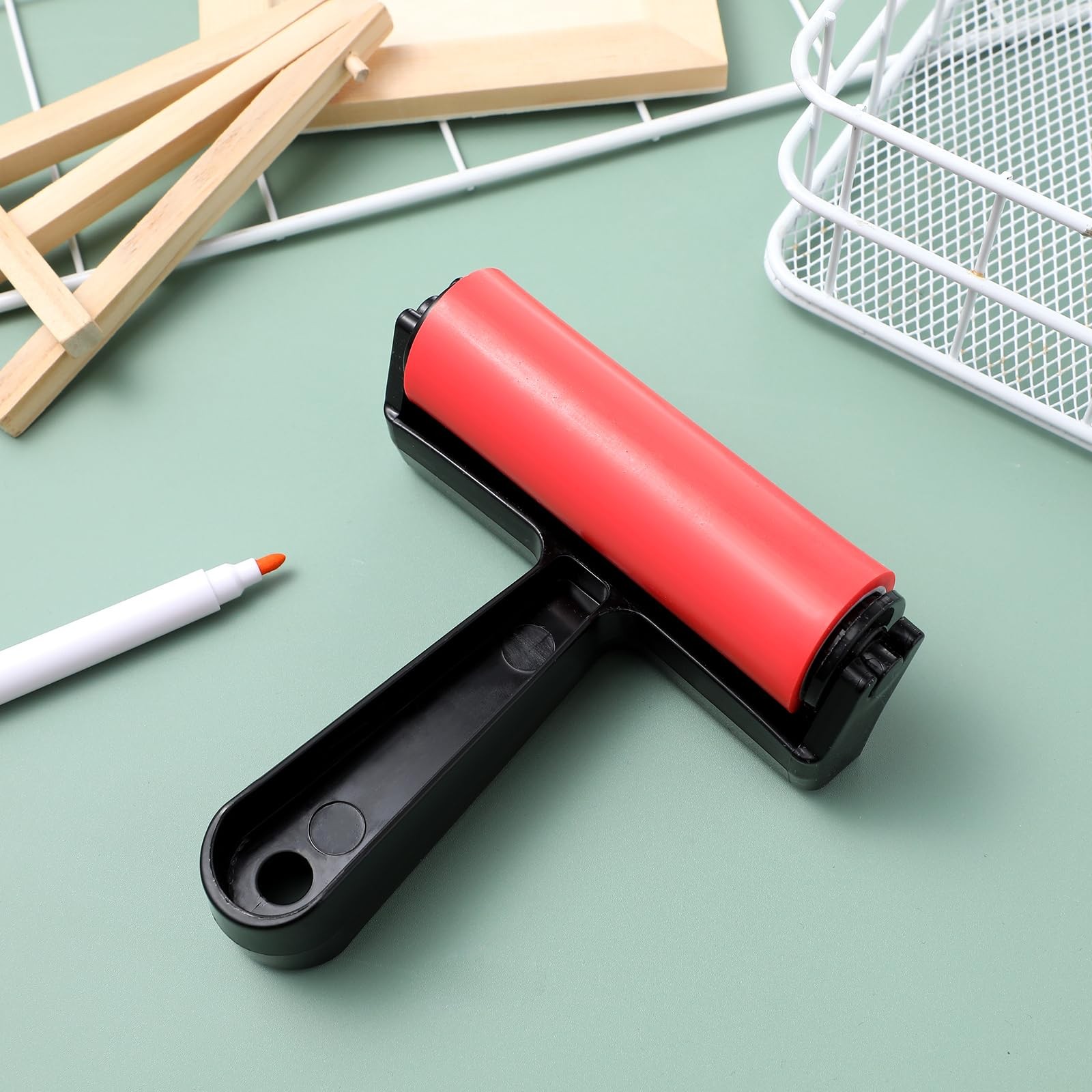 10 Pcs Diamond Drawing Rollers Soft Rubber Brayer Rollers for Crafting Art Su...