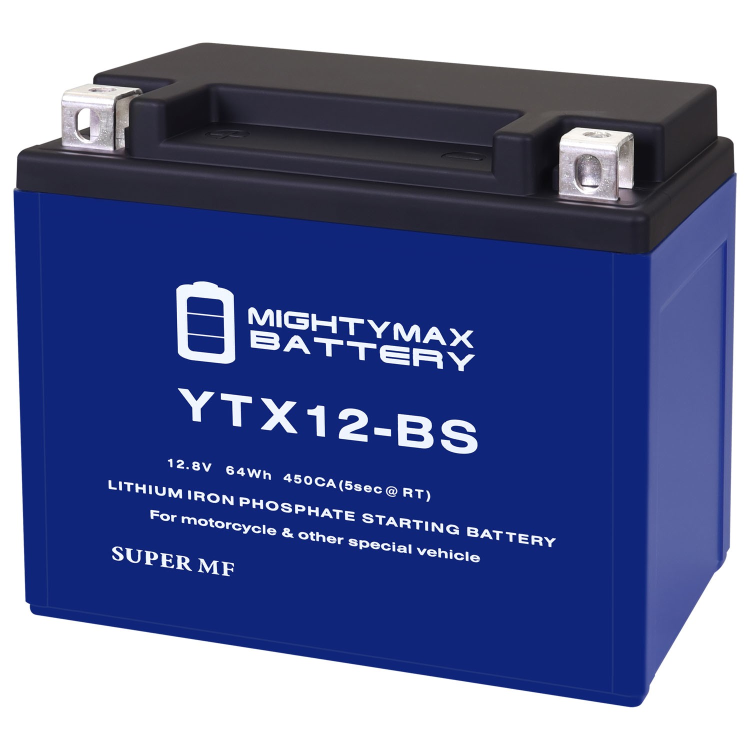 Mighty Max YTX12-BS LIFEPO4 12V 10AH 330CCA Lithium Iron Phosphate Battery