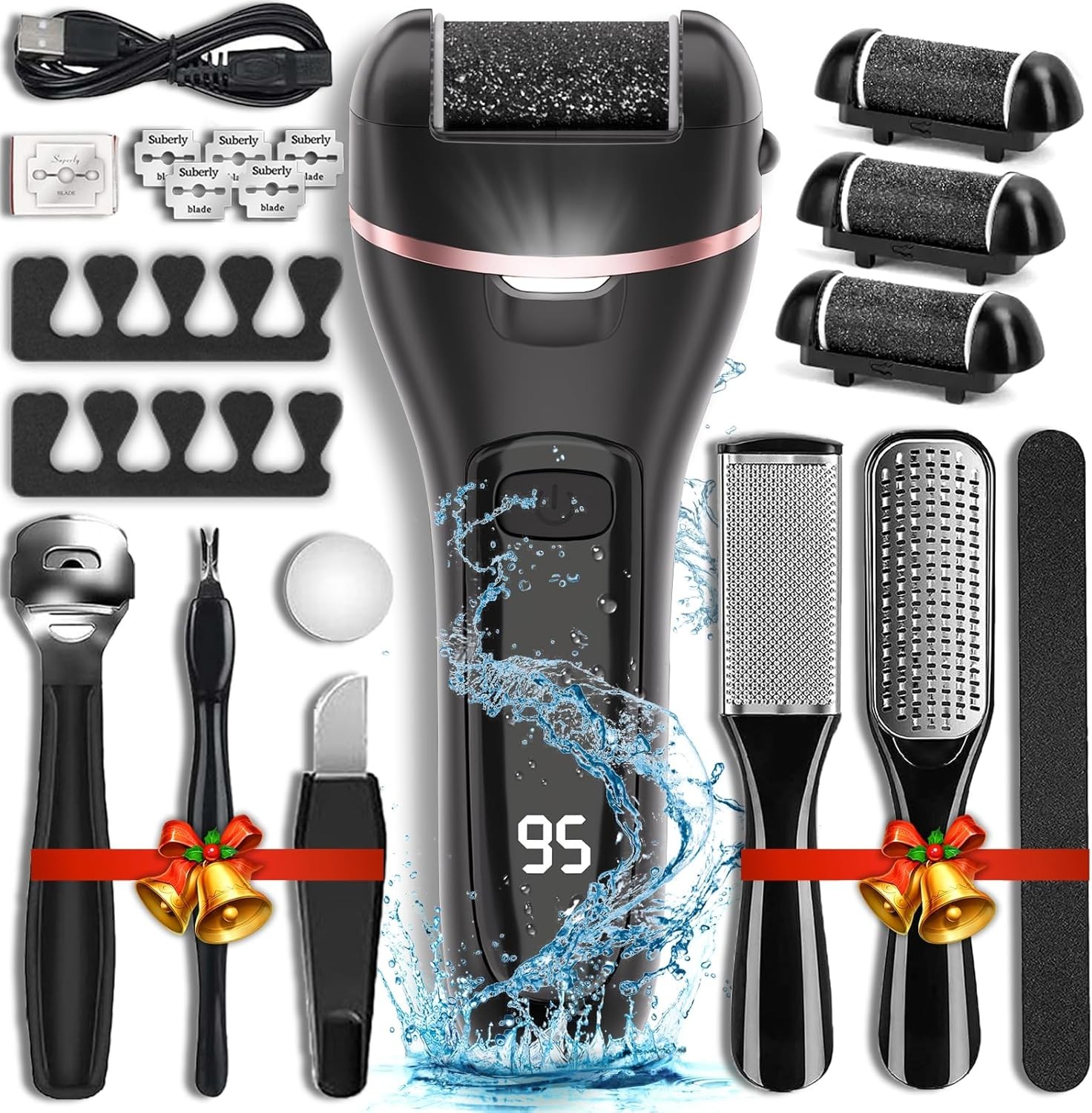 Removedor De Callos Electrico En Los Pies Para Piel Muerta Cayos Recargable Kit