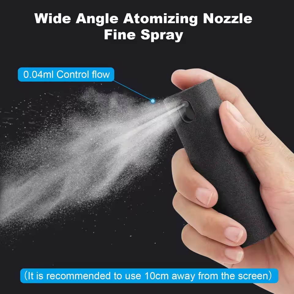 Microfiber Screen Cleaner Spray Bottle Set Phone iPad Laptop Glasses Cleaning